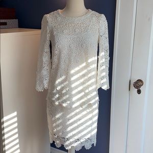 Candela White Lace Top and Skirt